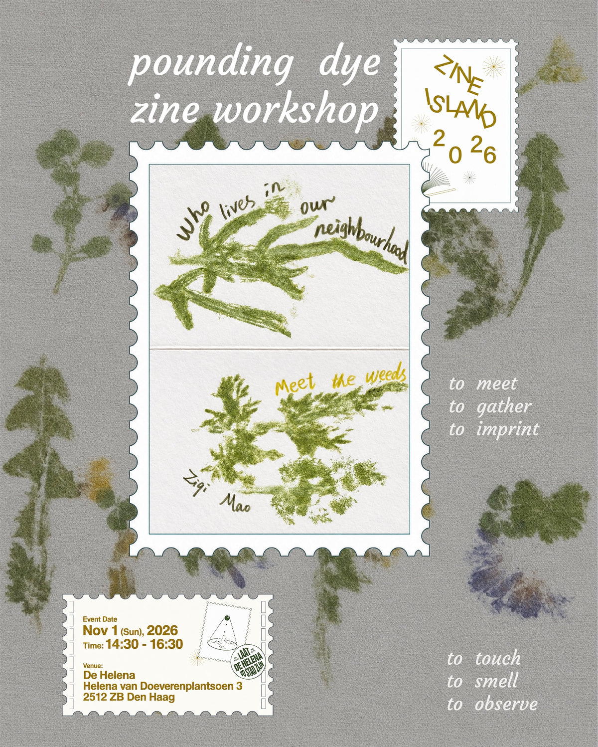 「Zine Island Workshop II」 Who Lives in Our Neighbourhood? | Pounding Dye Zine Workshop